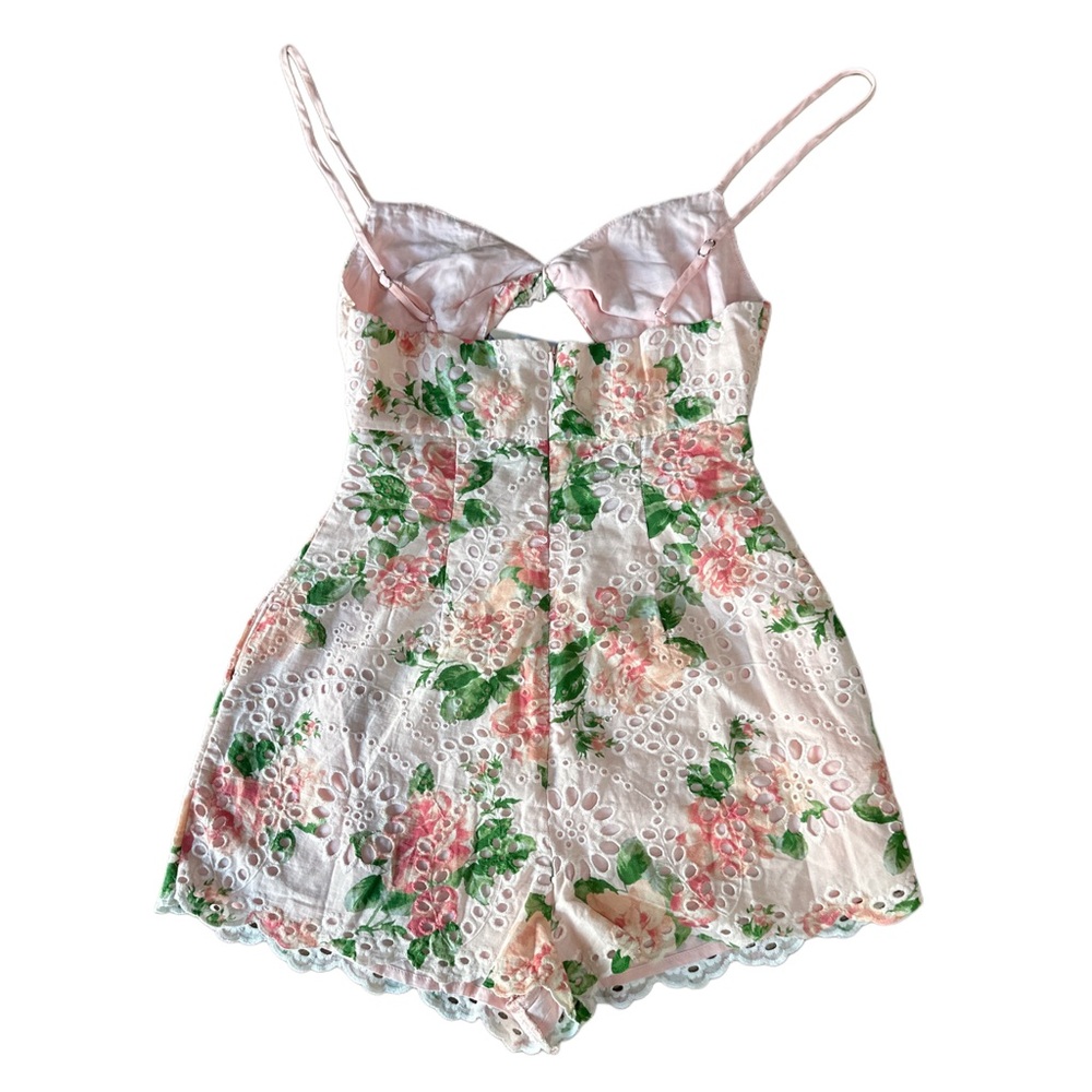 Marjorelle Floral Eyelet Romper - Size XS - Picture 3 of 4